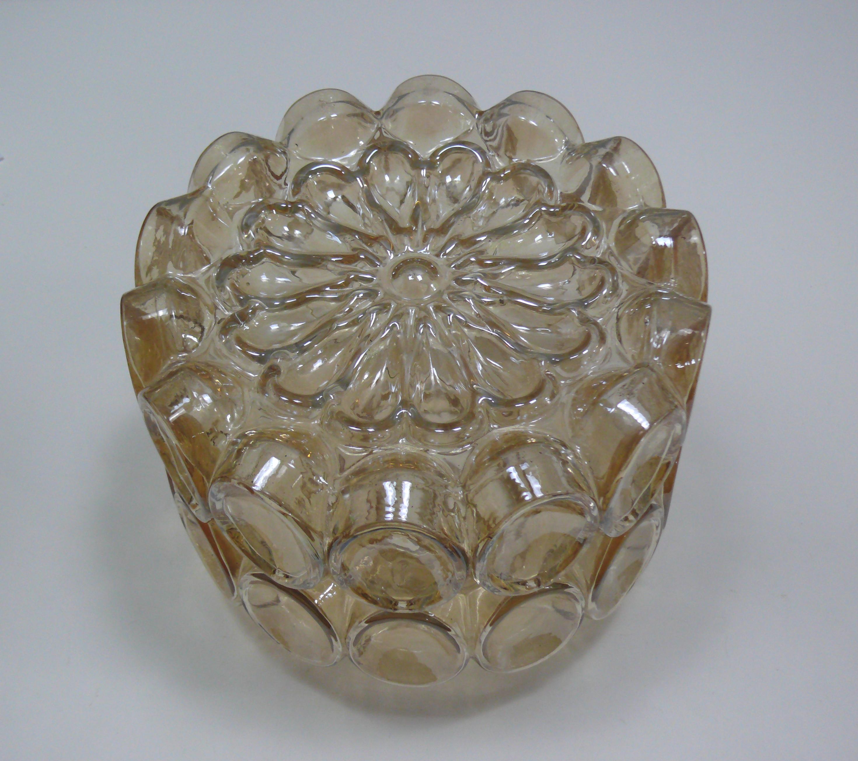 Lampada a sospensione Helena Tynell - Vetro e ottone, prodotta da Glashütte Limburg, anni '70 in vendita 6
