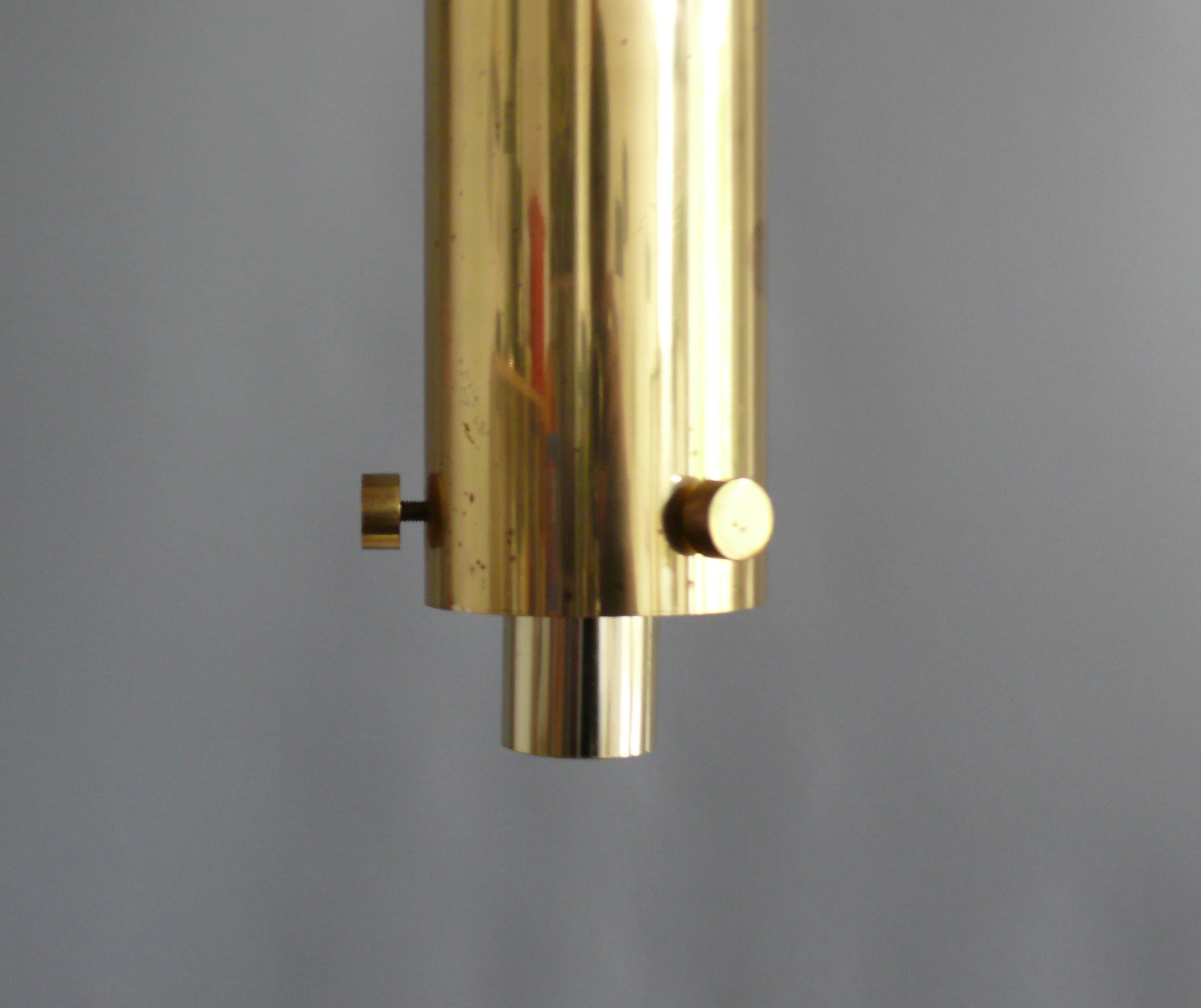 Metallo Lampada a sospensione Helena Tynell - Vetro e ottone, prodotta da Glashütte Limburg, anni '70 in vendita