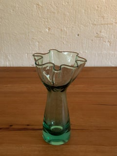 Helena Tynell 'Plissé' Vase made for Riihimäkn Lasi Oy, Finland c. 1940