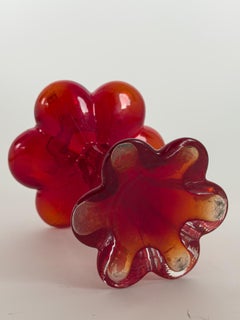 Vaso in vetro artistico “Ruby Red” di Helena Tynell per Riihimäen Lasi, Finlandia, anni ’60