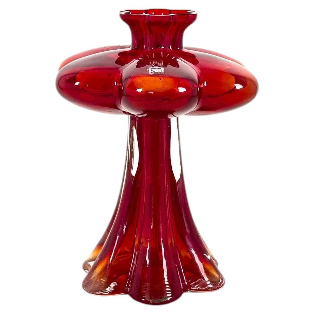 Vaso in vetro artistico “Ruby Red” di Helena Tynell per Riihimäen Lasi, Finlandia, anni ’60 in vendita