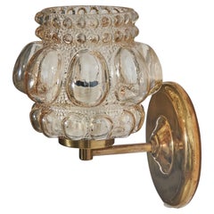 Helena Tynell, Sconce, Glass 
Brass, Glashütte Limburg, Germany, 1960s