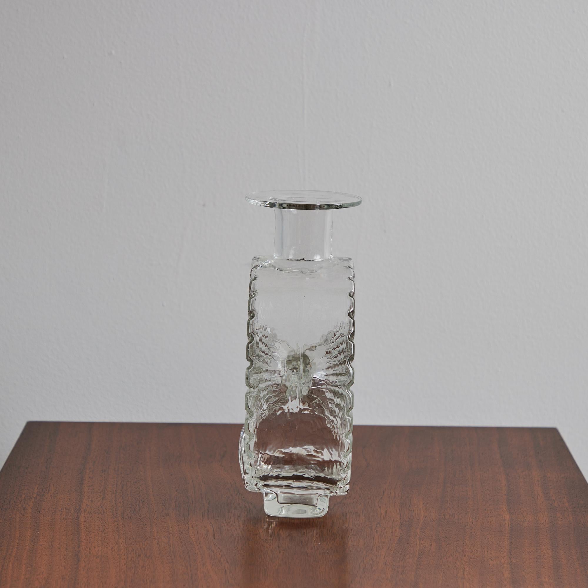Mid-Century Modern Helena Tynell Transparent Blown Glass 'Aurinkopullo' Sun Vase for Riihimaen Lasi For Sale