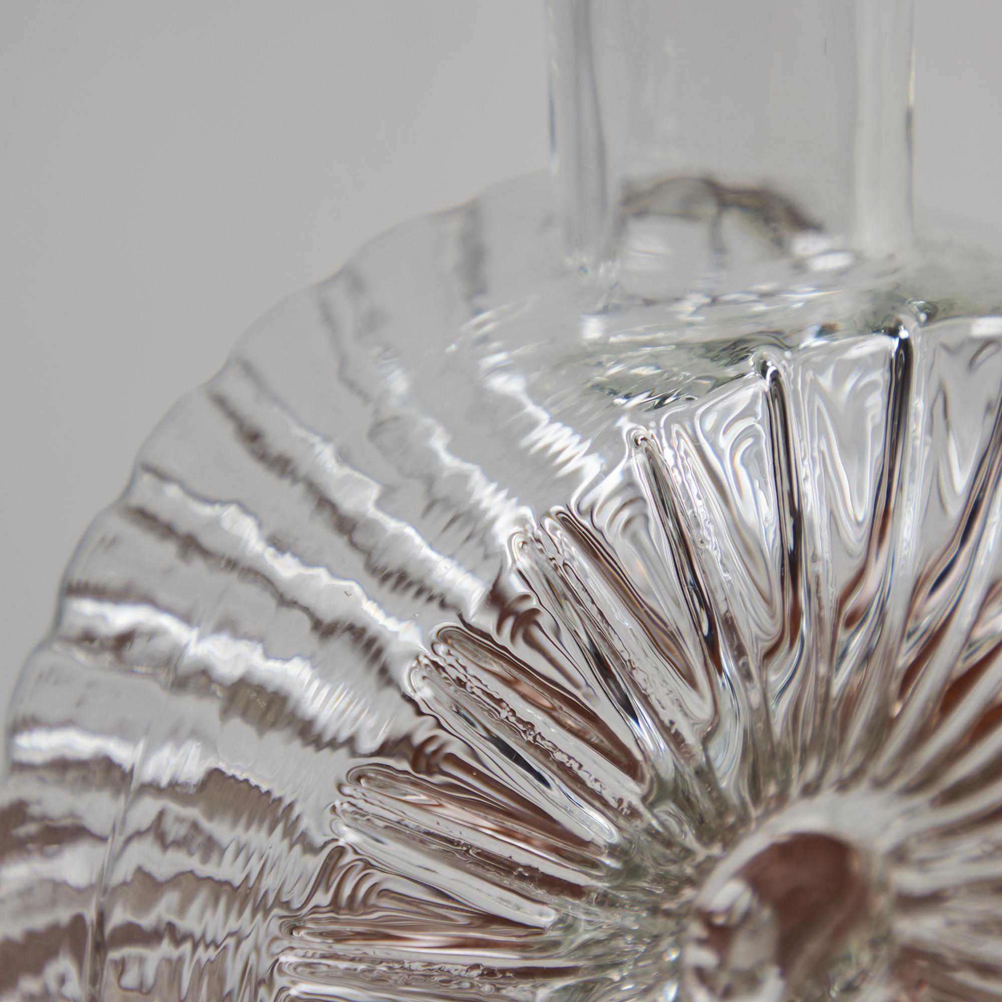 Mid-20th Century Helena Tynell Transparent Blown Glass 'Aurinkopullo' Sun Vase for Riihimaen Lasi For Sale