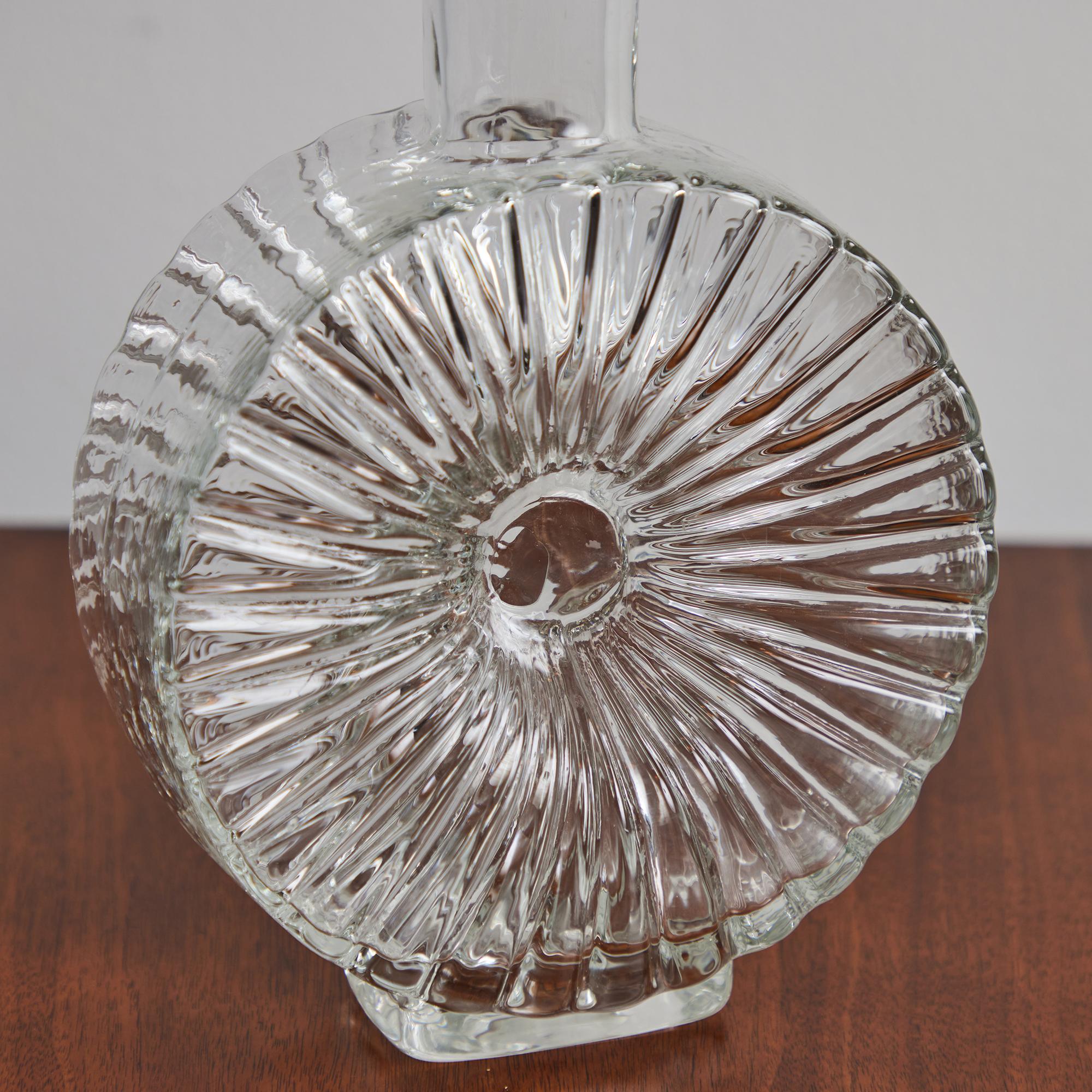 Helena Tynell Transparent Blown Glass 'Aurinkopullo' Sun Vase for Riihimaen Lasi For Sale 1