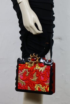 HELENE ANGELI Vintage Baroque Passion Rouge Handbag