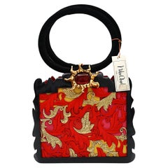 HELENE ANGELI Vintage Baroque Passion Rouge Handbag
