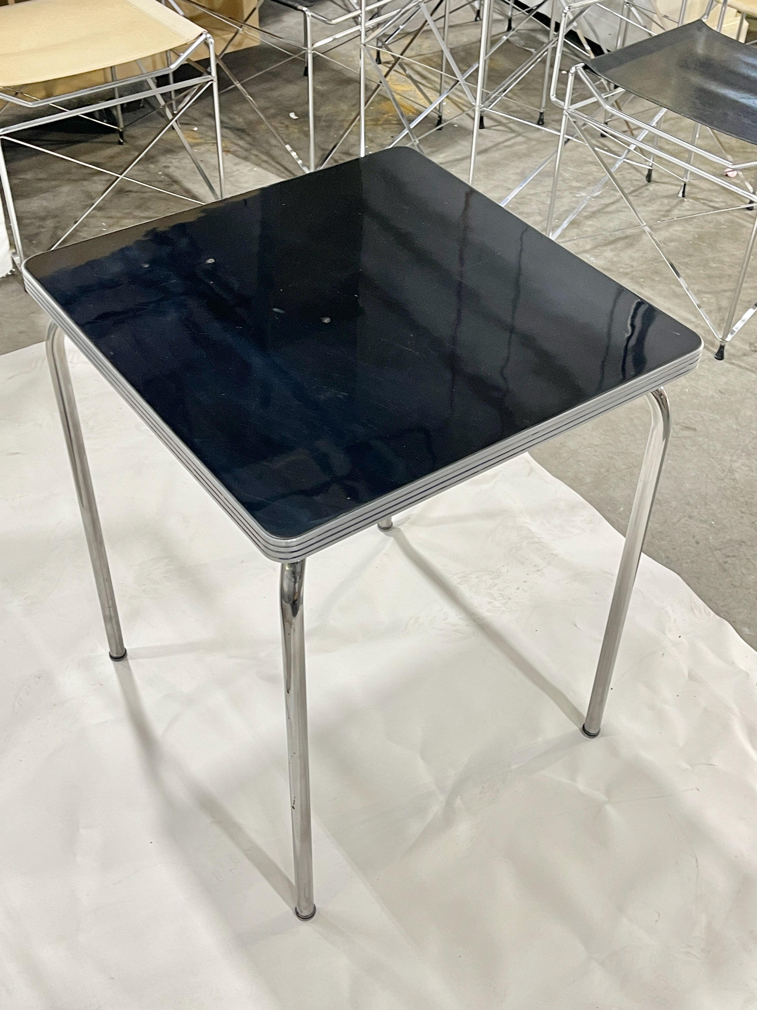 Helene Curtis Art Deco Square Table In Good Condition For Sale In Hanover, MA