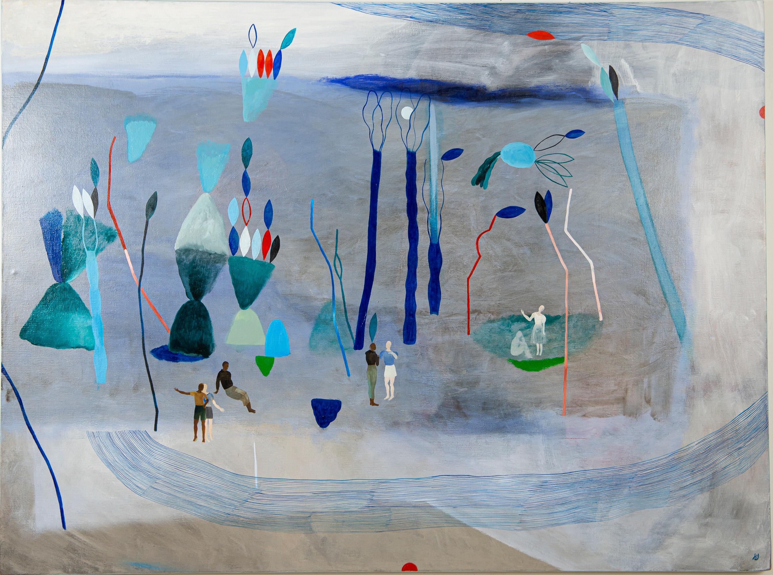 Do not retrace our steps #1 - Hélène Duclos, 21st Century, Contemporary art blue