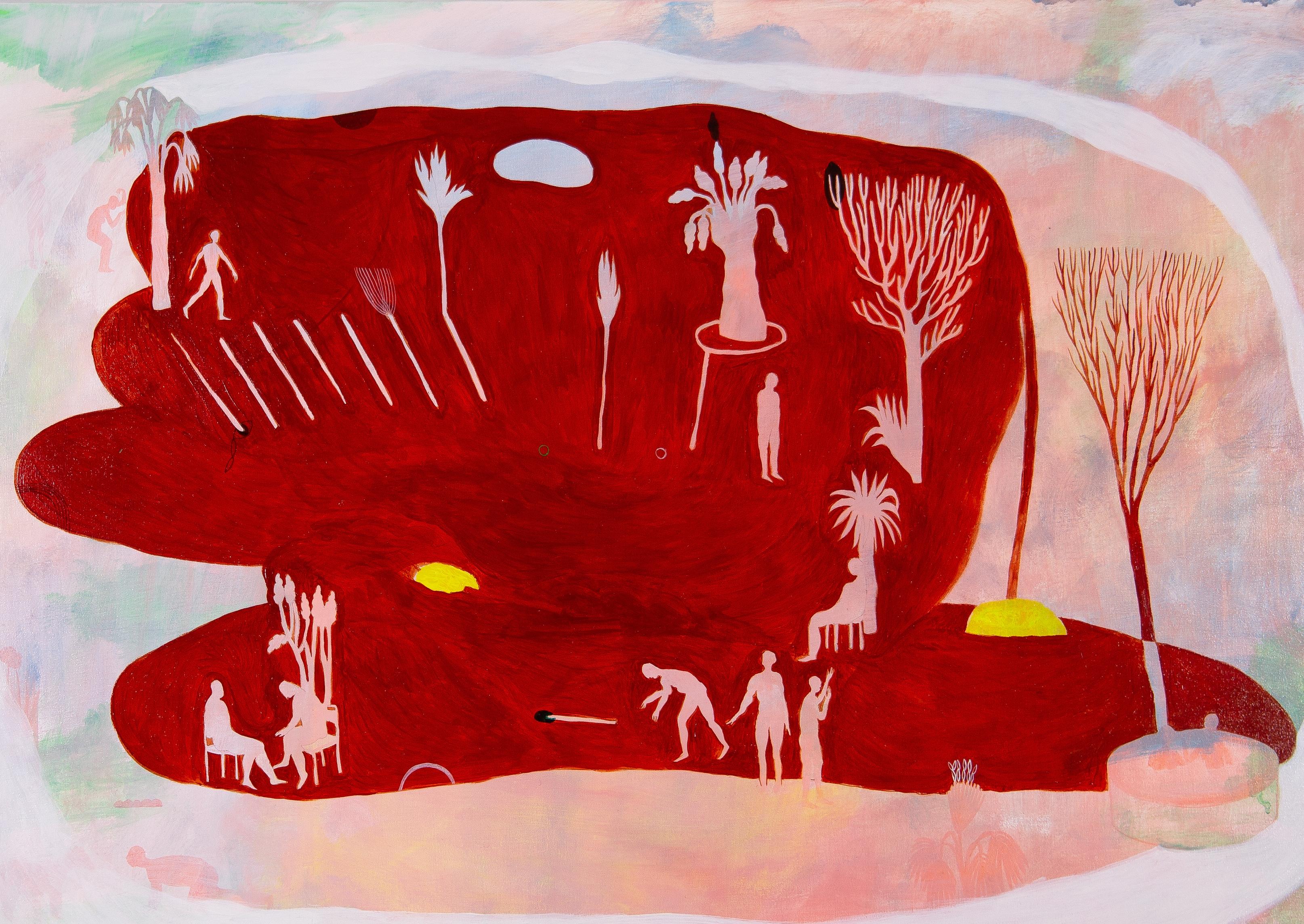 Look at things from distance #2 Hélène Duclos 21st Century Contemporary art red For Sale 2