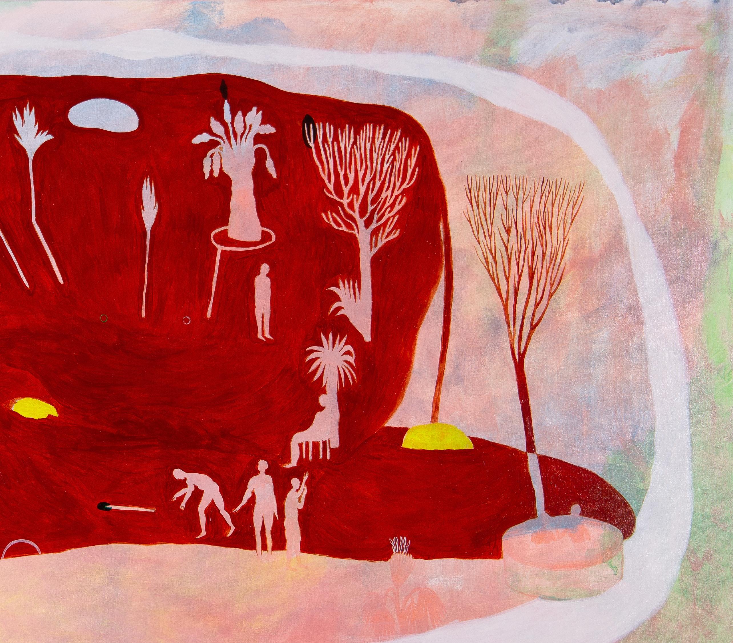 Look at things from distance #2 Hélène Duclos 21st Century Contemporary art red For Sale 3