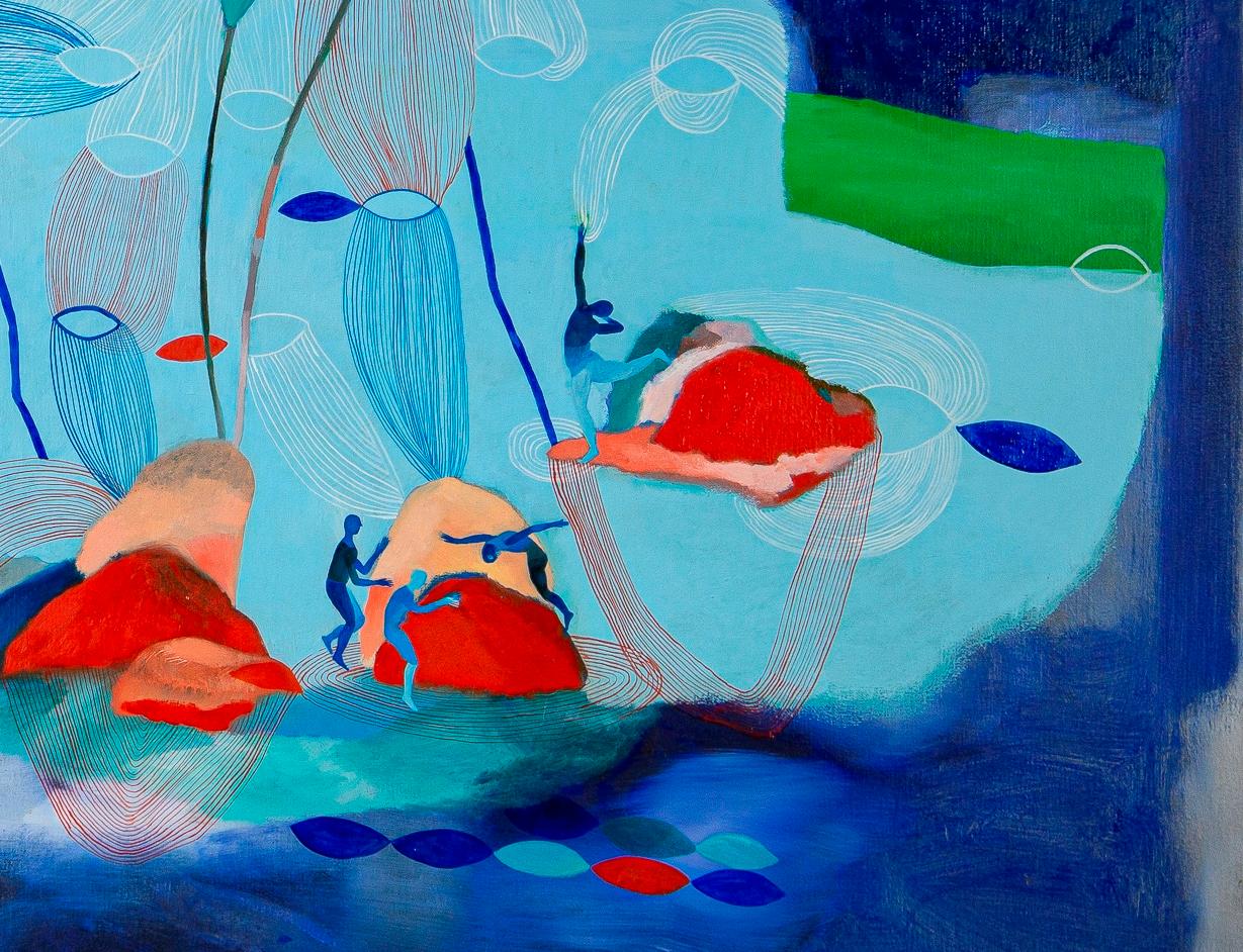 No extenuating circumstances #1 Hélène Duclos 21st Century Contemporary art blue For Sale 1