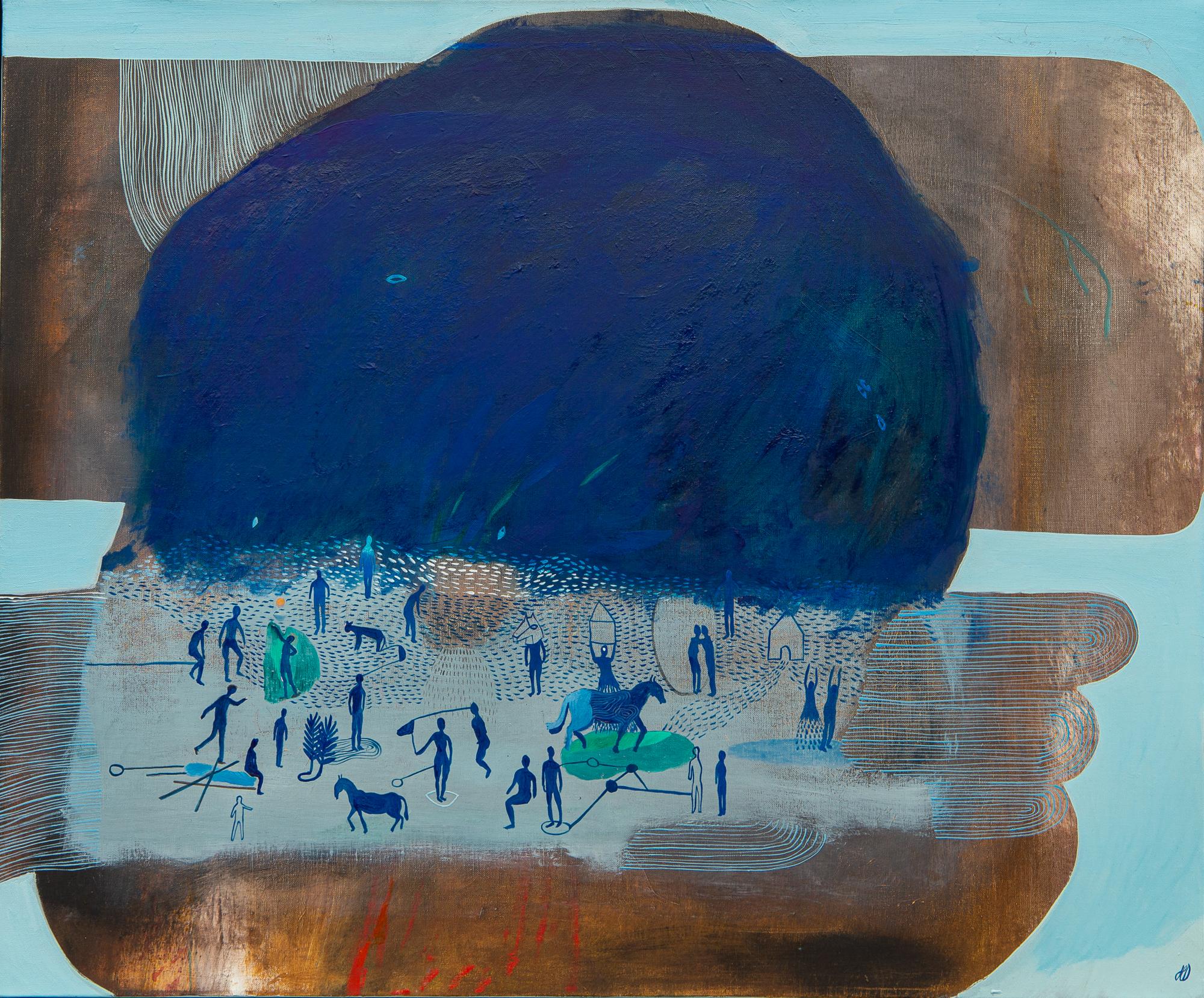 Take some fresh air #2 Hélène Duclos 21st Century painting Contemporary art blue