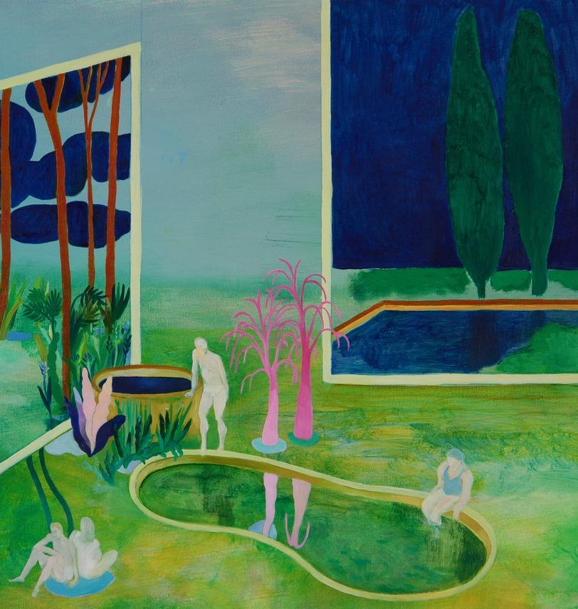 The decision #1 Hélène Duclos Contemporary art painting green landscape nature 2