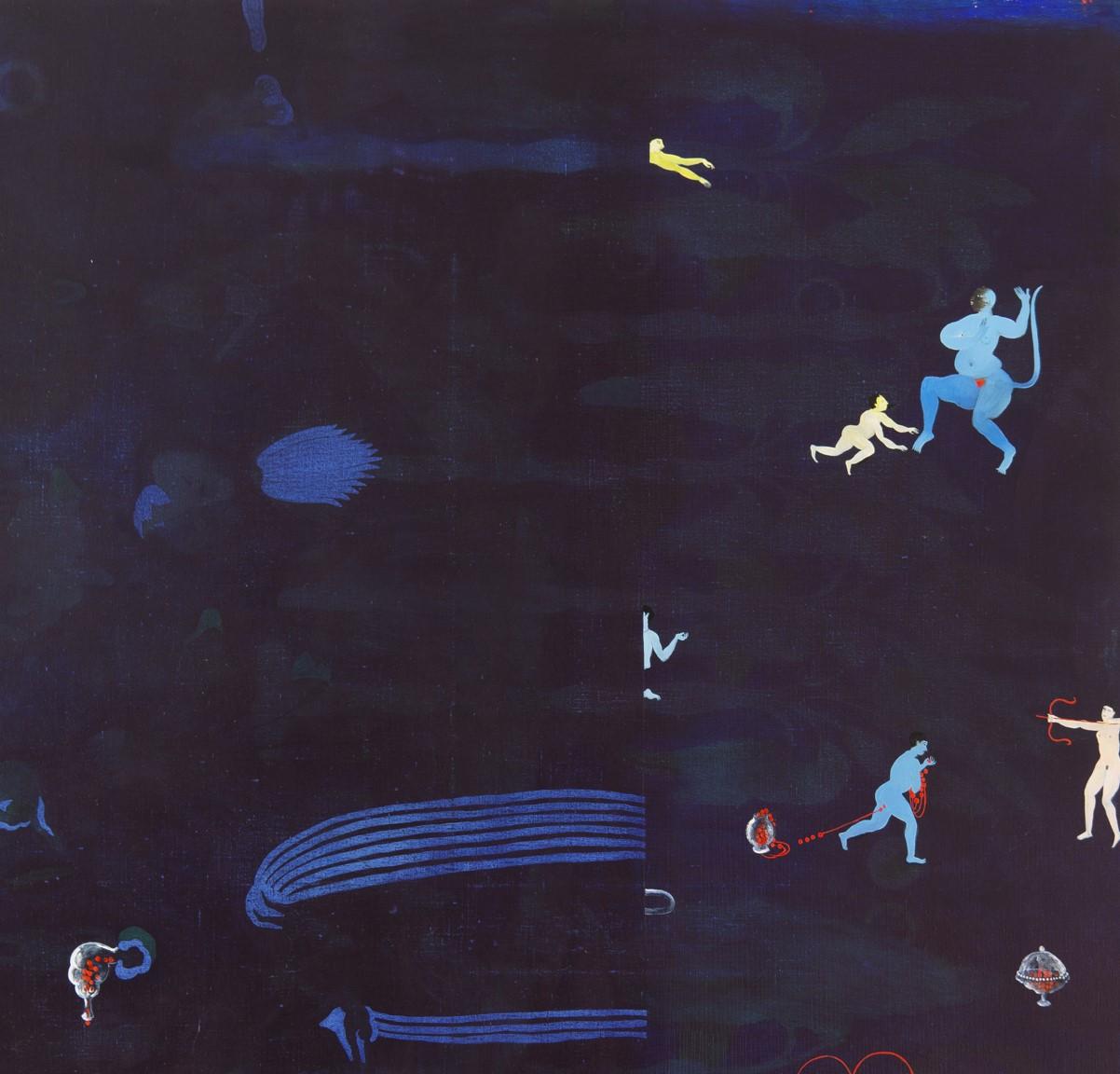 Il dono dell'uccello notturno Hélène Duclos Arte contemporanea pittura paesaggio in vendita 2