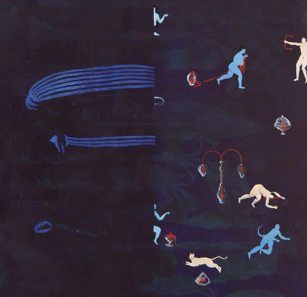 Il dono dell'uccello notturno Hélène Duclos Arte contemporanea pittura paesaggio in vendita 3