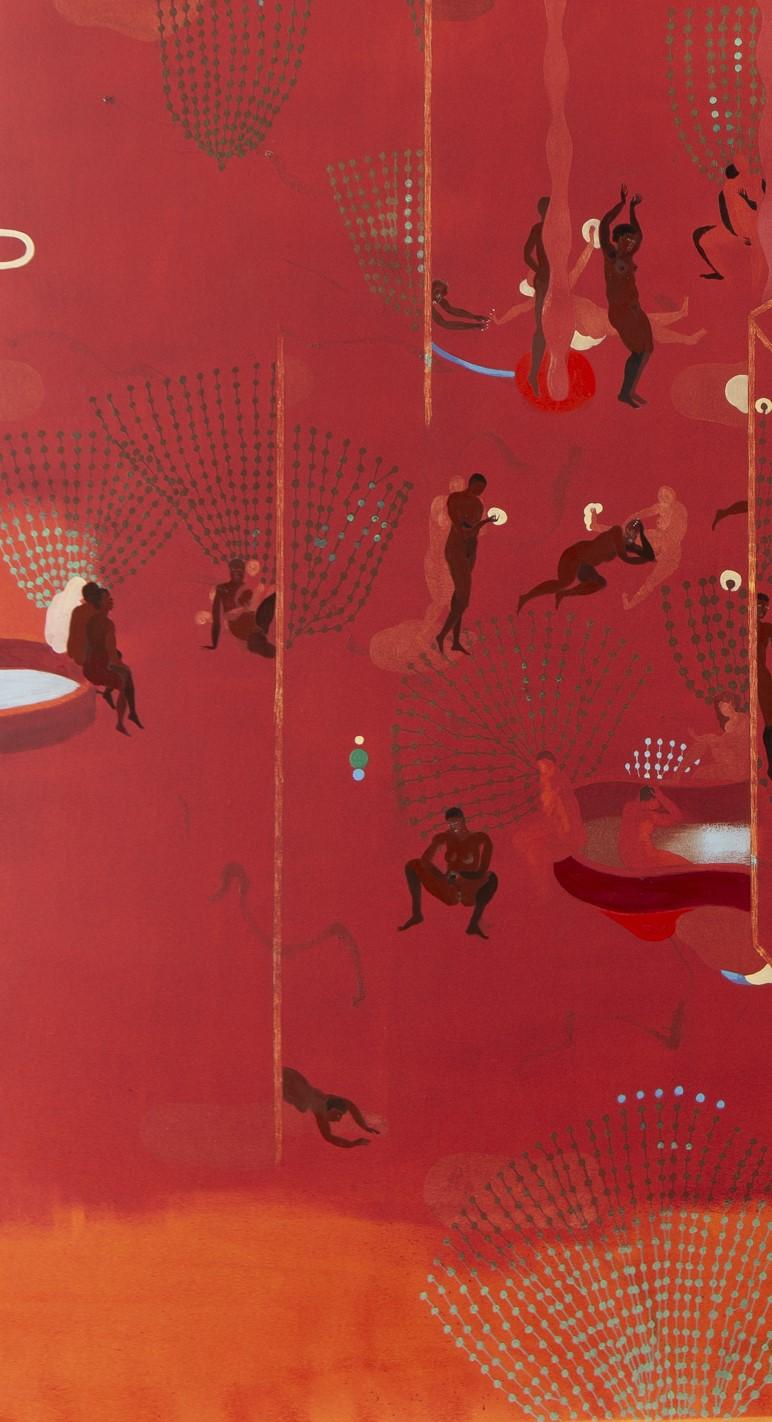 La lune se reflète dans les miroirs #2 Hélène Duclos Peinture d'art contemporain en vente 3