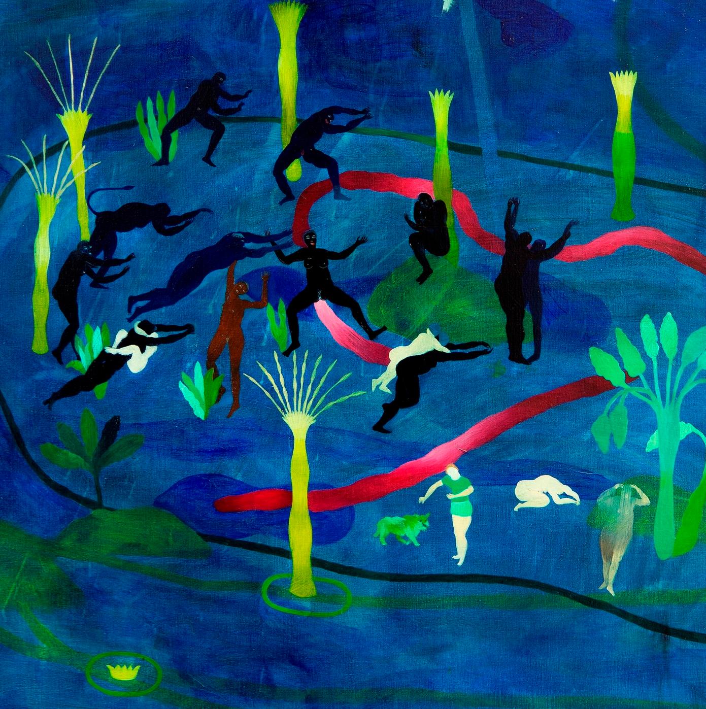 Le lit de la rivière #1 Hélène Duclos 21ème siècle peinture paysage art bleu diptyque en vente 3