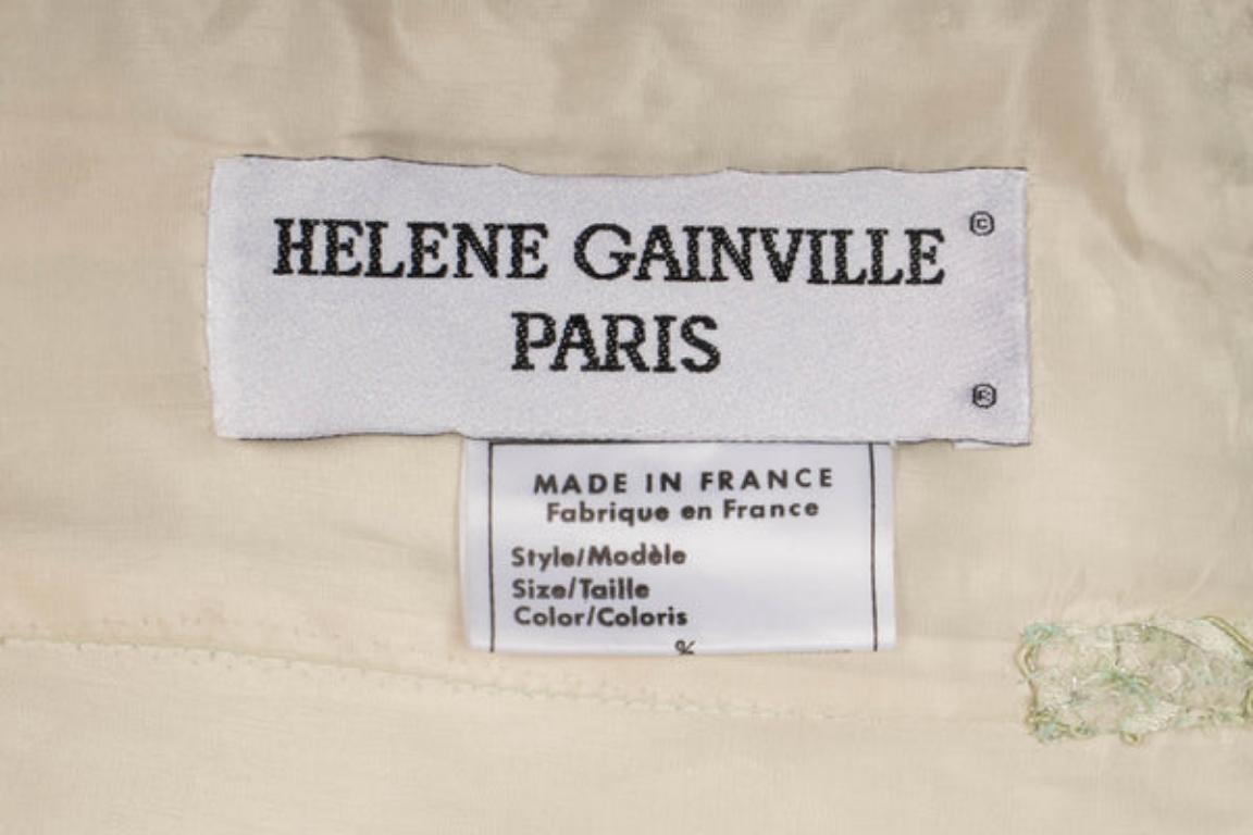 Helene Gainville Floral Pattern Lace Dress For Sale 6