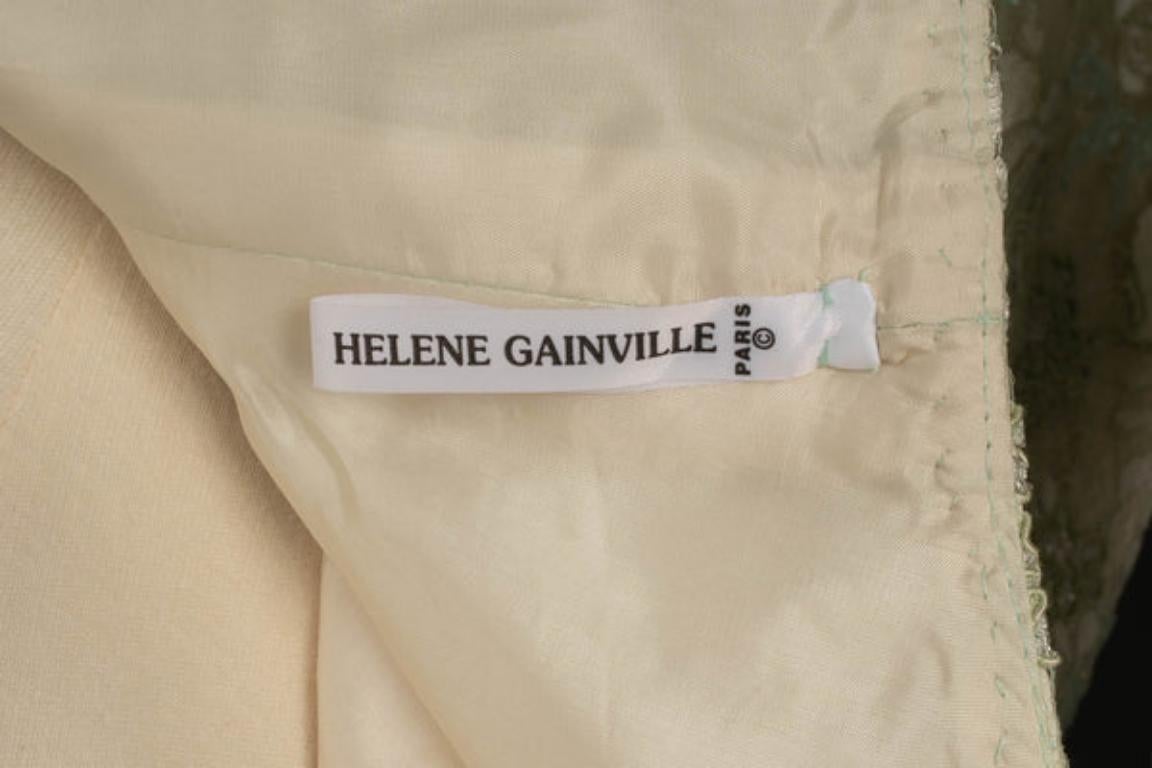 Helene Gainville Floral Pattern Lace Dress For Sale 7