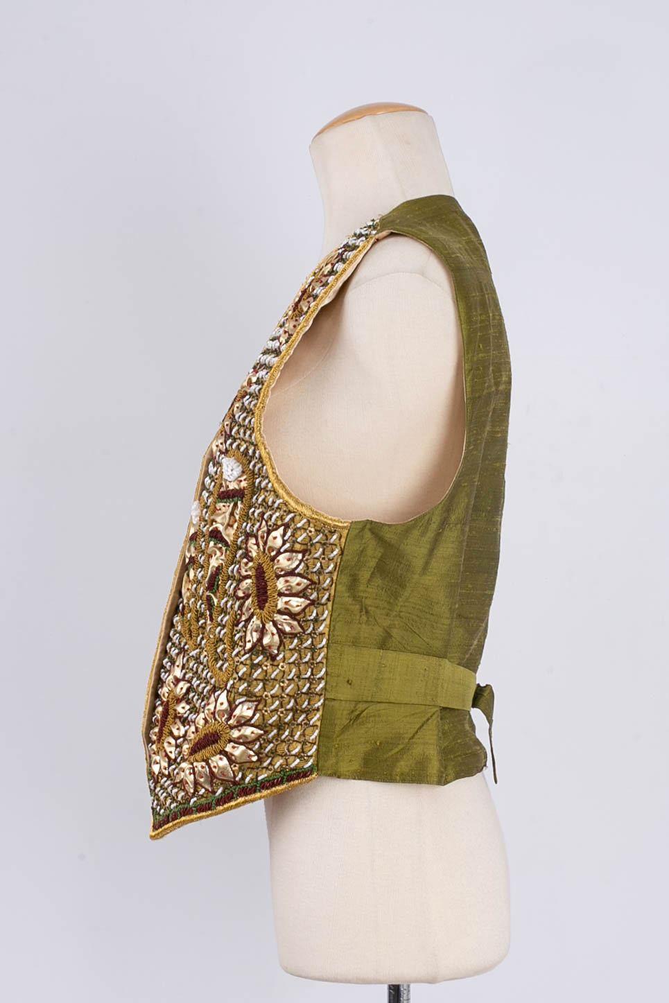 Gilet in seta grezza Hélène Gainville In condizioni buone in vendita a SAINT-OUEN-SUR-SEINE, FR