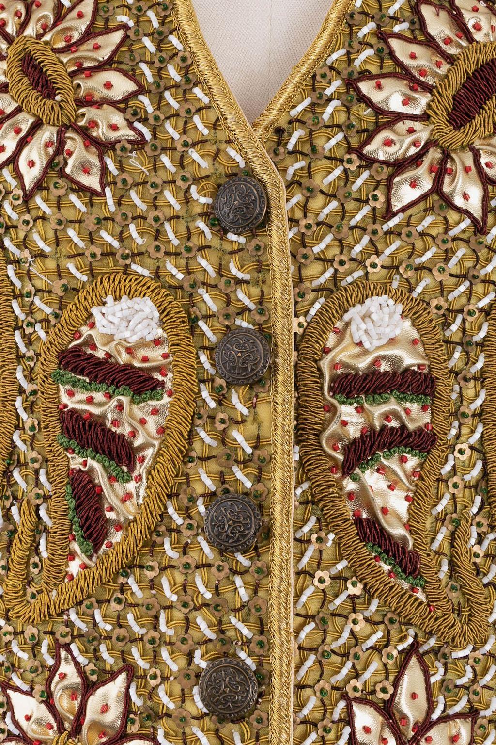 Gilet in seta grezza Hélène Gainville in vendita 3