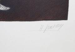 Zirkustänzerin, Zeitgenössische Lithographie von Helene Guetary