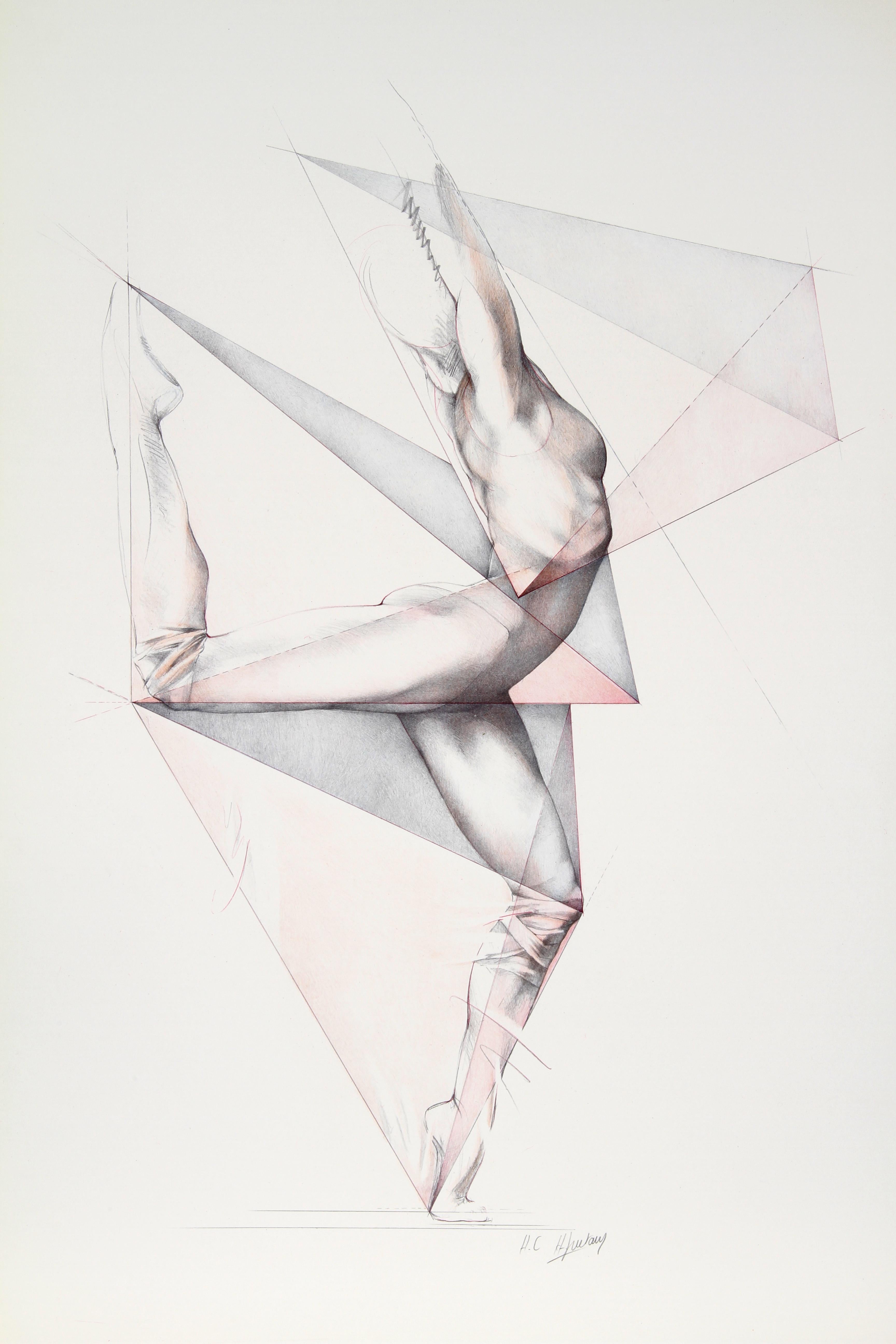 Move I, Lithograph by Helene Guetary