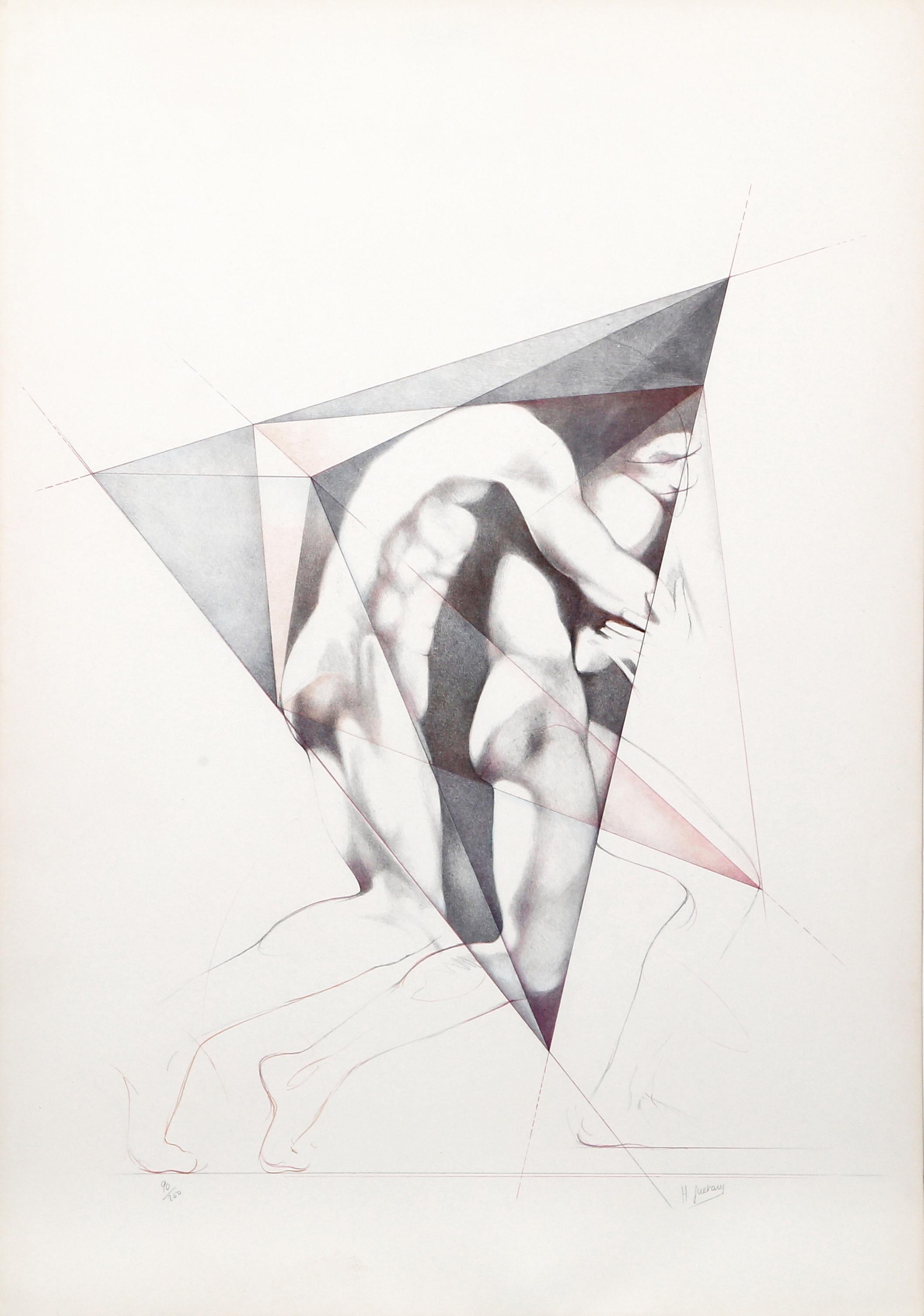 Move II, Lithograph by Helene Guetary