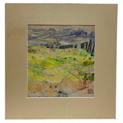 Vintage Helene Marion Mid Century Modern Landscape Collage