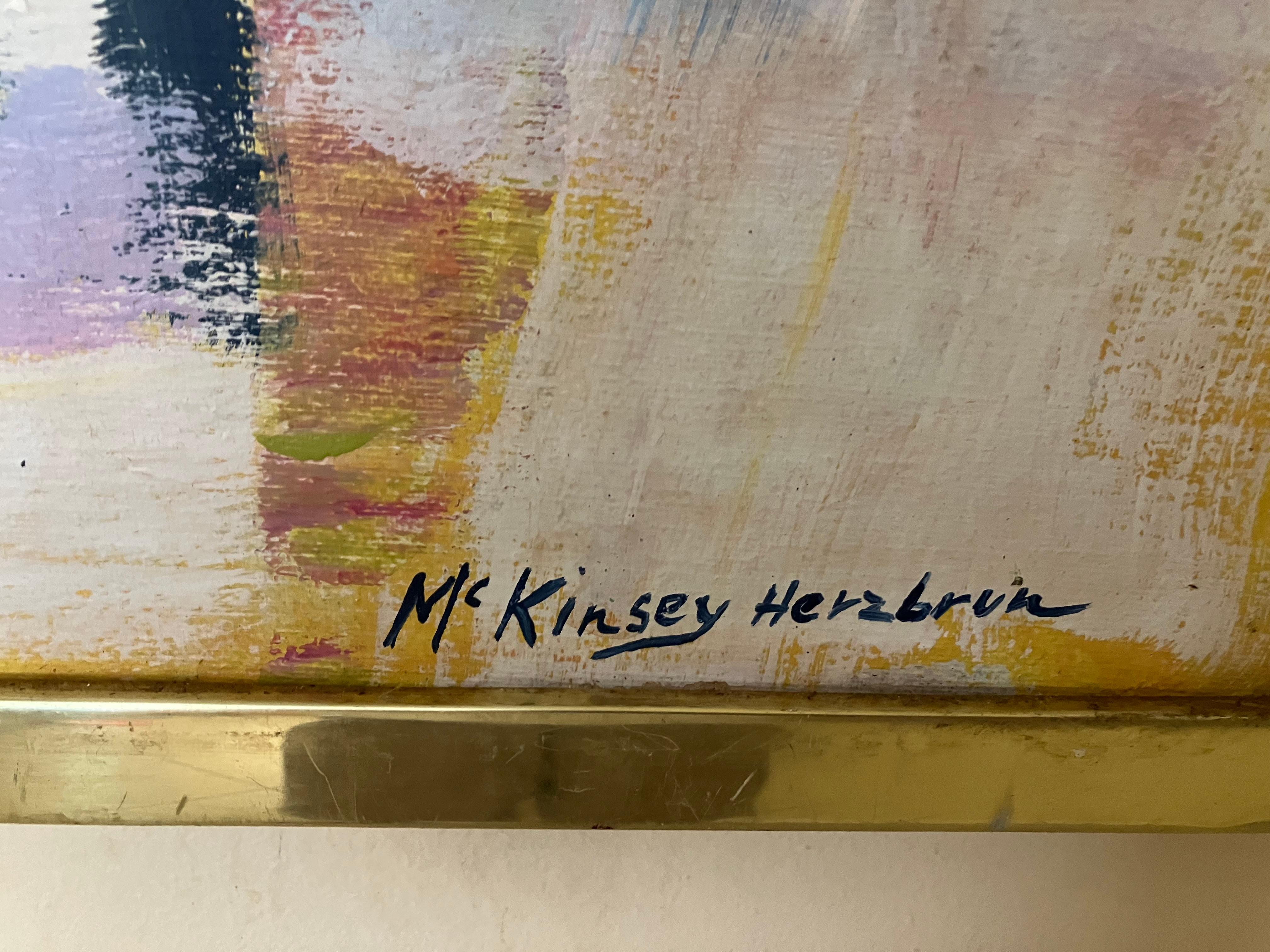  Helene McKinsey Herzbrun Abstrakte Farben im Angebot 2