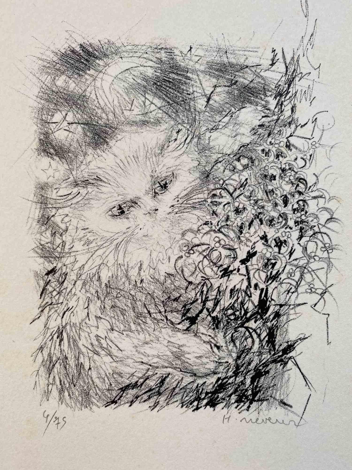 Sketchof Cat View is an original lithographia realized by Helène Neveur in 19870s.

Good conditions.

Numbered. Edition, 4/75.

The artwork is depicted through confident strokes in a well-balanced composition.