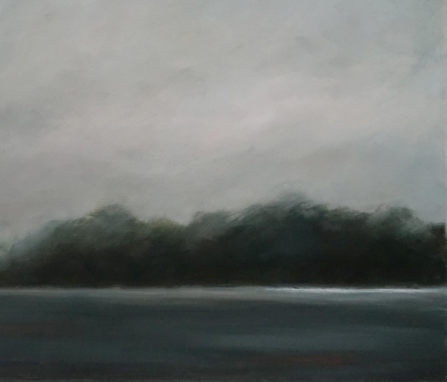 Nebbia del mattino I  Hilton Head Impressionismo Paesaggio Olio su tela Spiaggia del mattino - Painting Realismo americano di Helene Robinson