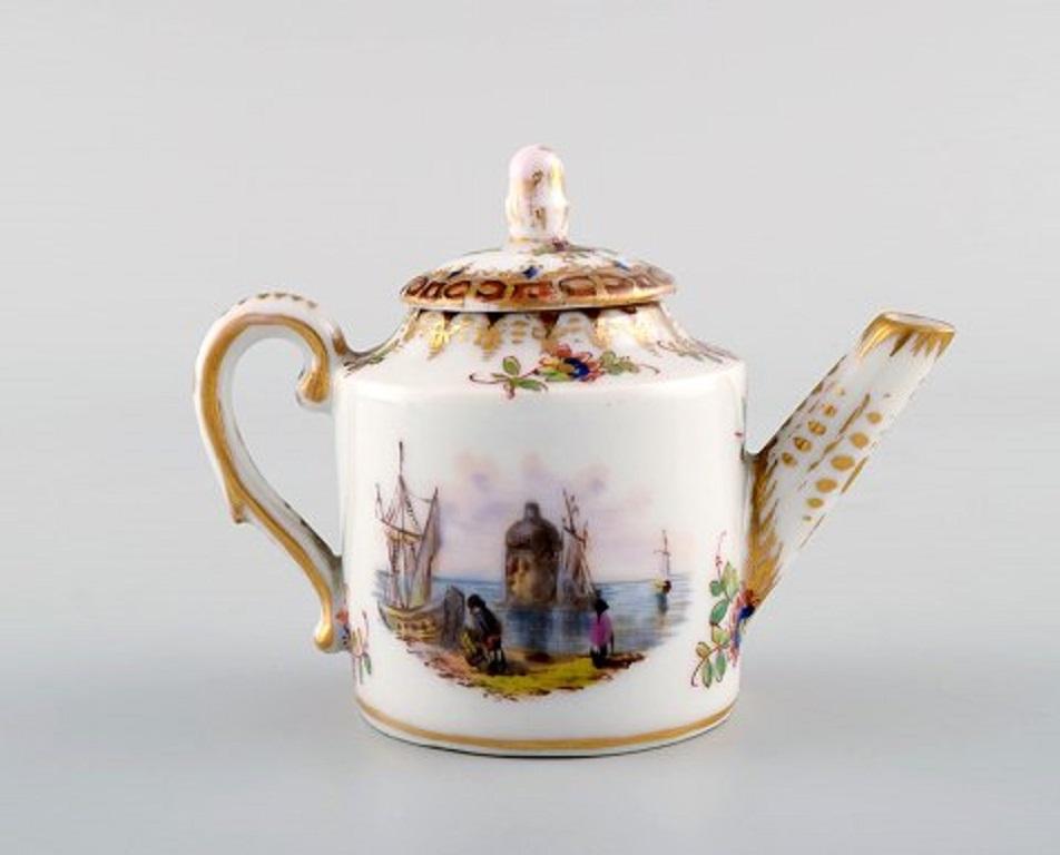 Rococo Revival Helene Wolfsohn Dresden, Tête-à-Tête Tea Set in Hand Painted Porcelain