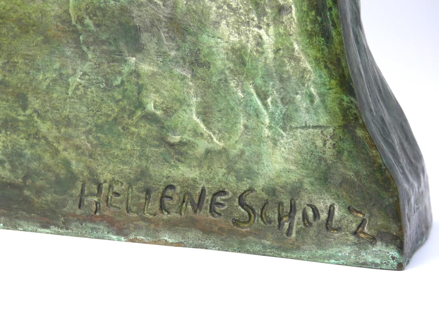 Bronze HÉLÈNE ZELEZNY-SCHOLTZ (1882-1974). A bronze sculpture “Reading of the newspaper For Sale