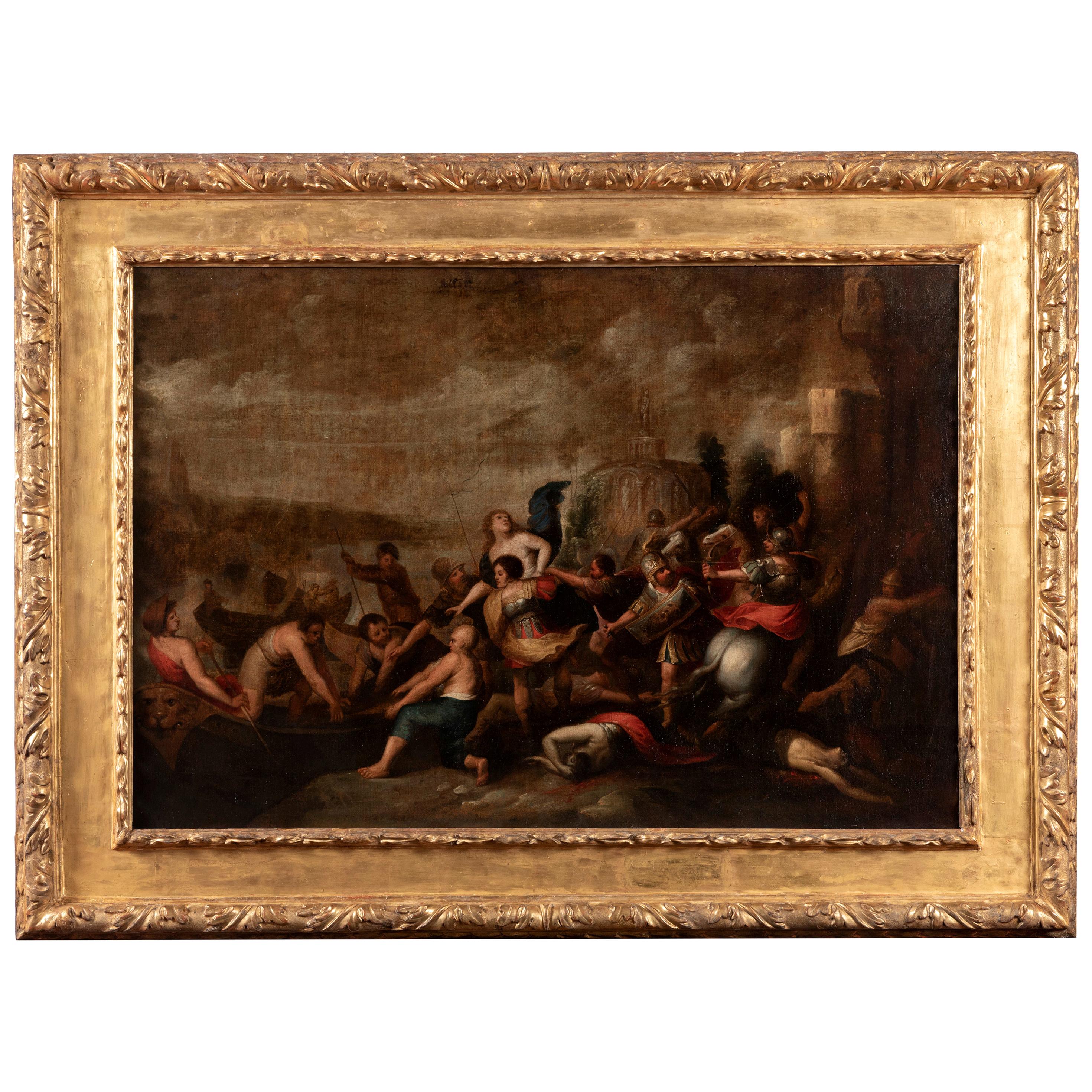 Helen's Kidnapping, Attributed to Frans Francken the Younger, 17th Century For Sale