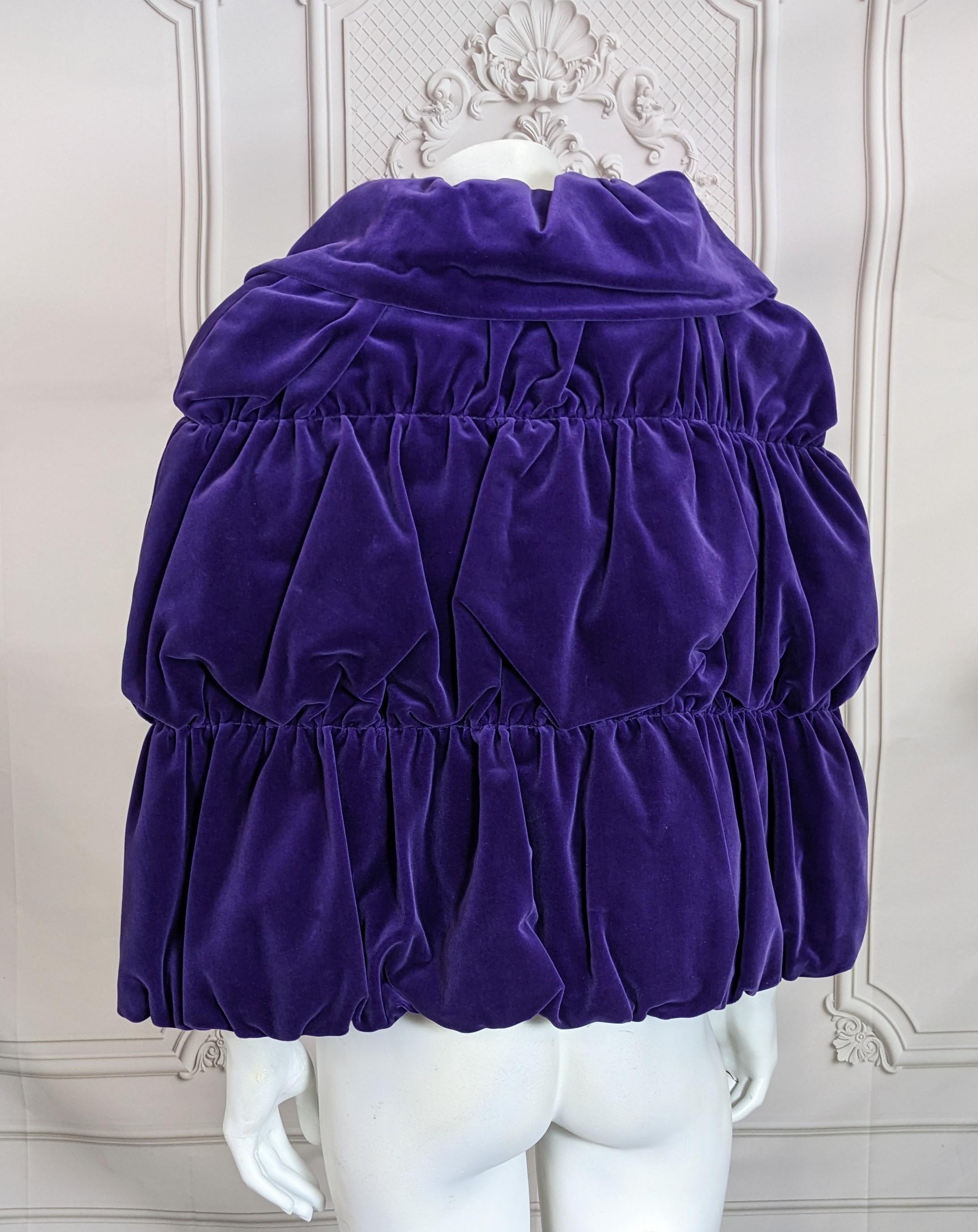 Women's or Men's Helga Howie Victorian Velvet Tiered Puffed Cape For Sale