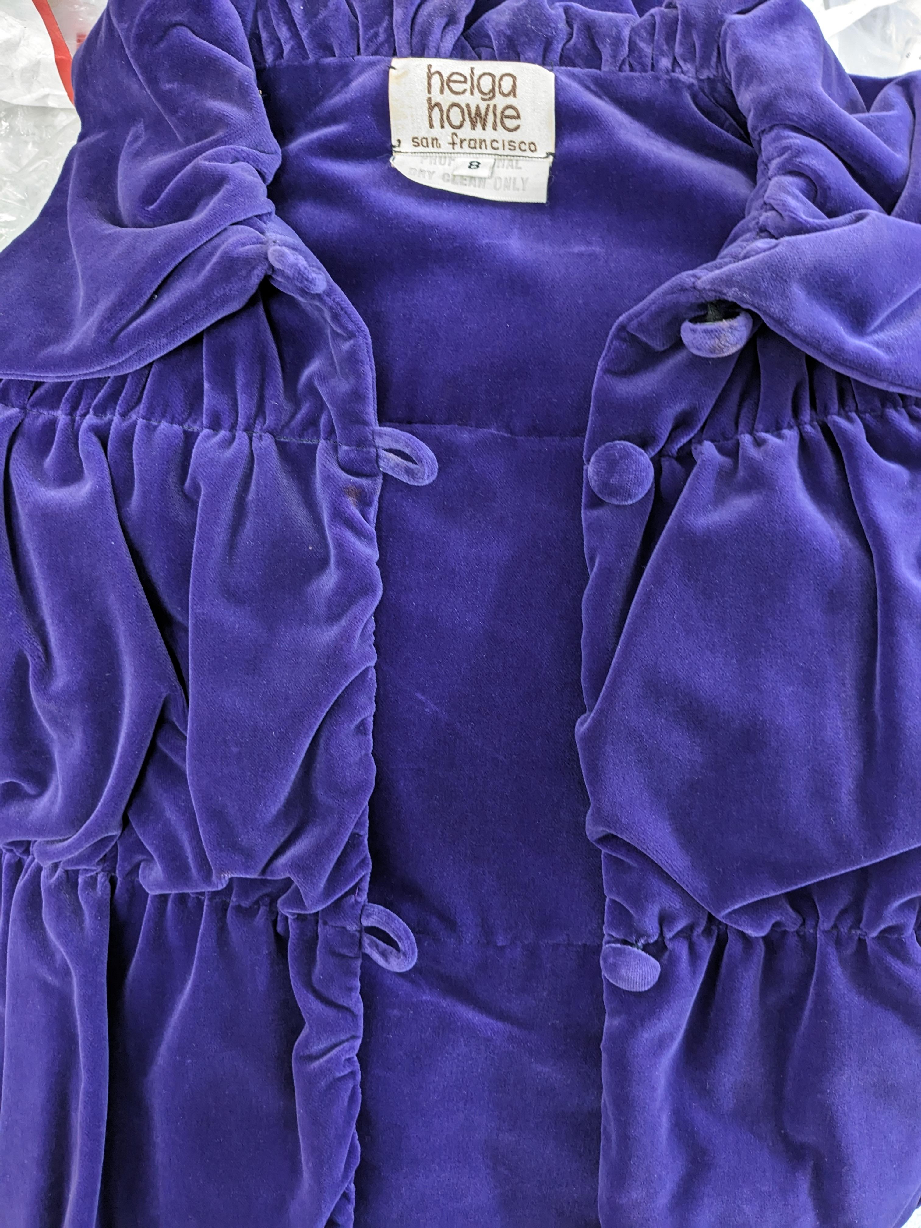 Helga Howie Victorian Velvet Tiered Puffed Cape For Sale 1