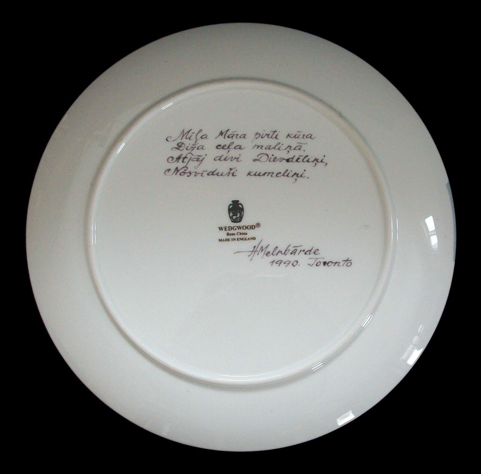 Helga Melnbarde, 'Princess', Hand Painted Ceramic Plate, Latvia, circa 1990 In Good Condition For Sale In Chatham, ON