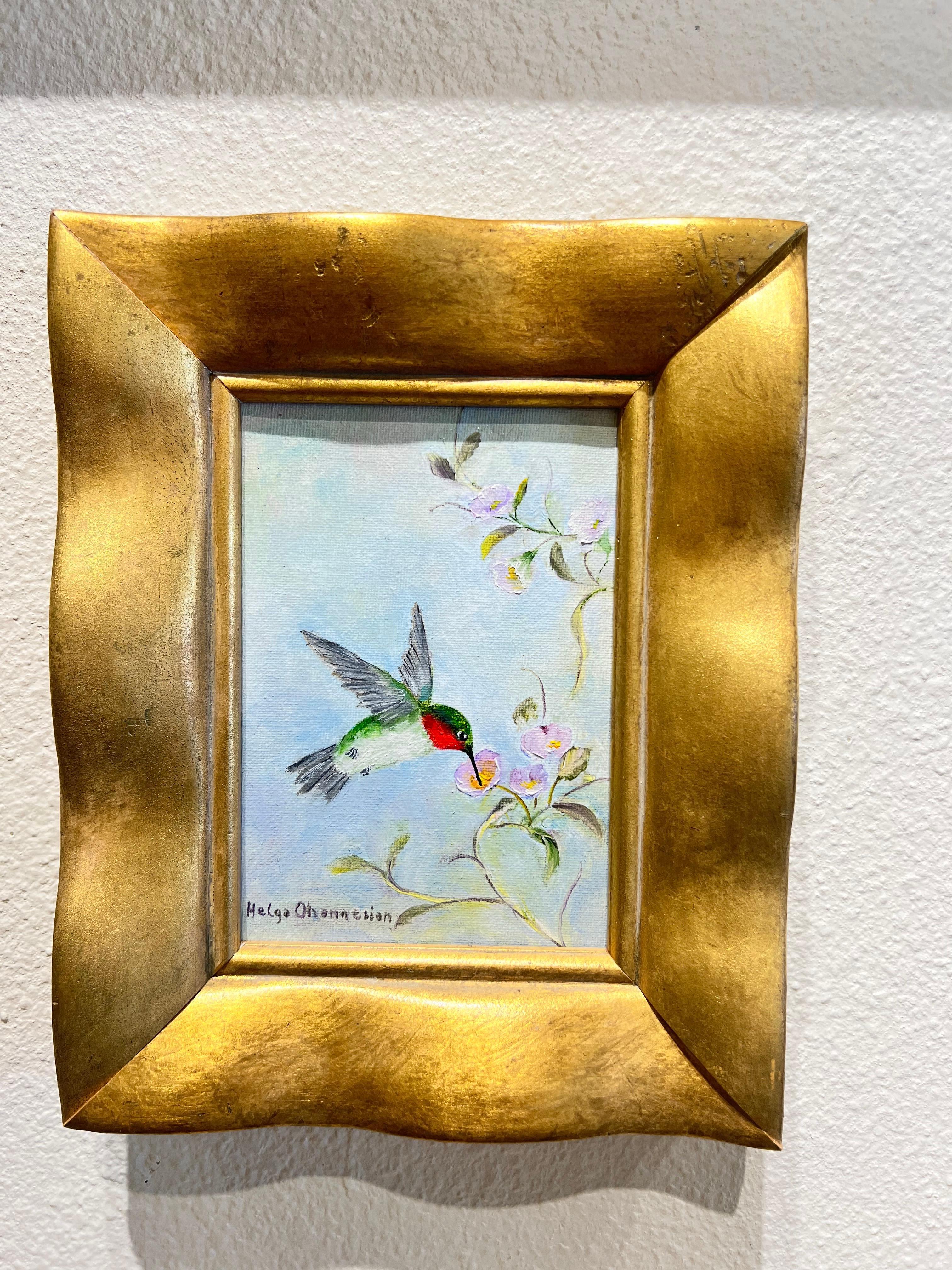 Colibrì, Fatti l'uno per l'altro. - Painting di Helga Ohannesian
