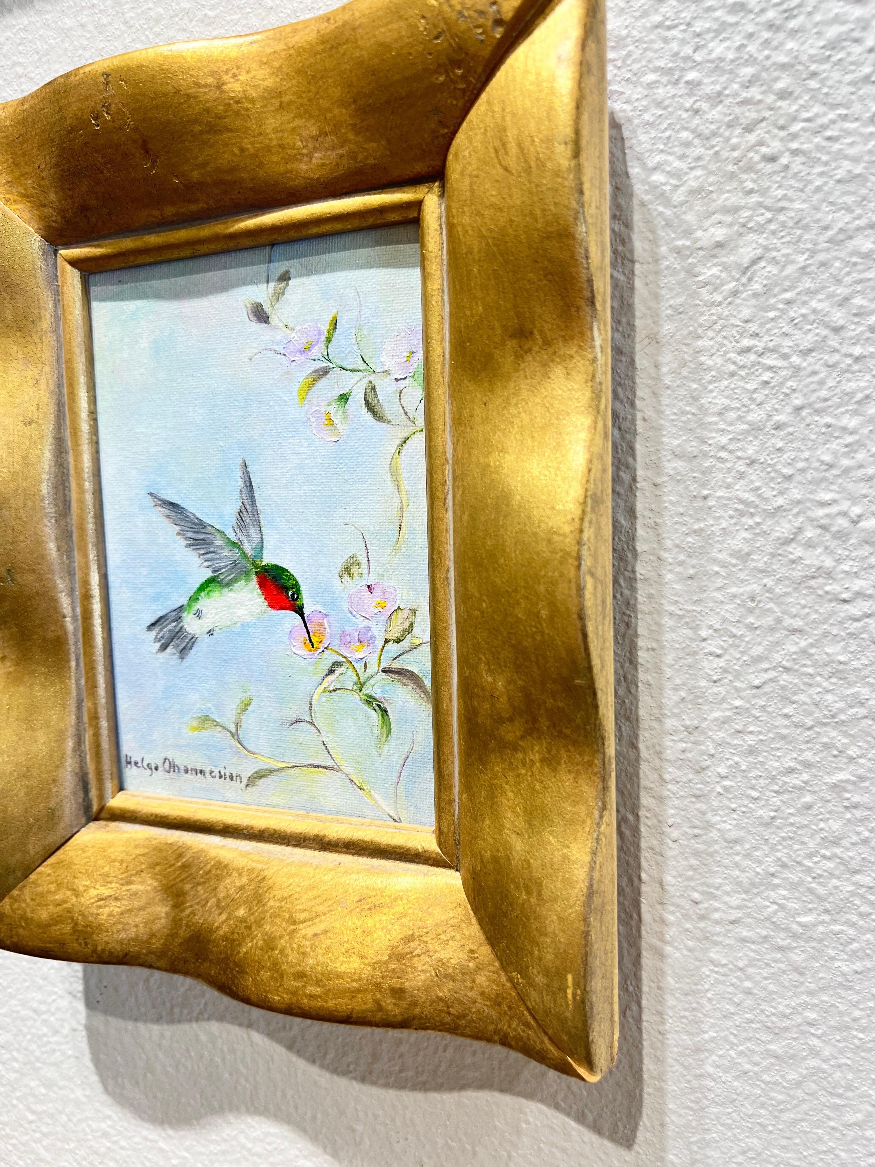 Colibrì, Fatti l'uno per l'altro. - Painting Impressionismo di Helga Ohannesian