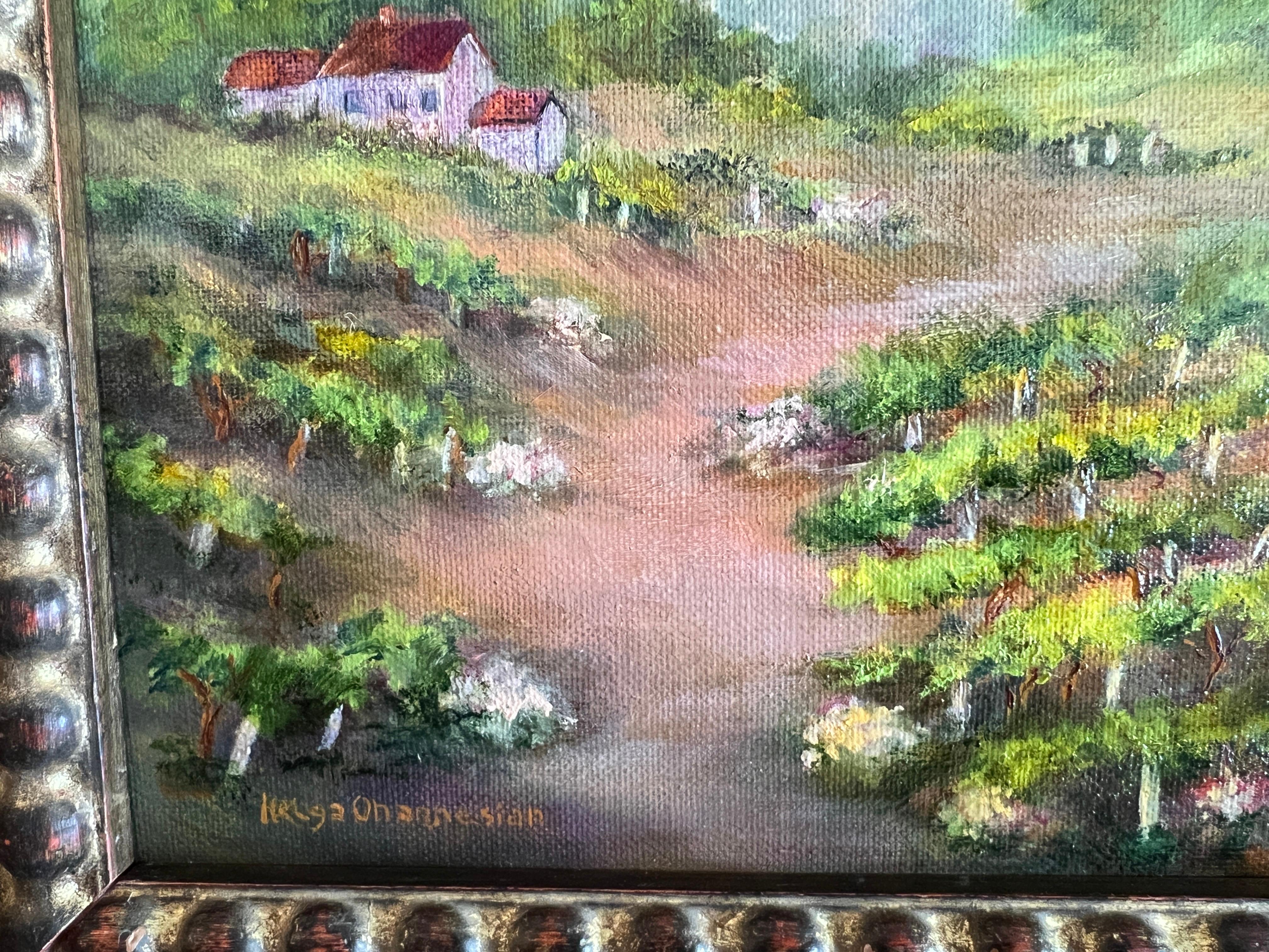 Le vin et les roses - Impressionnisme Painting par Helga Ohannesian