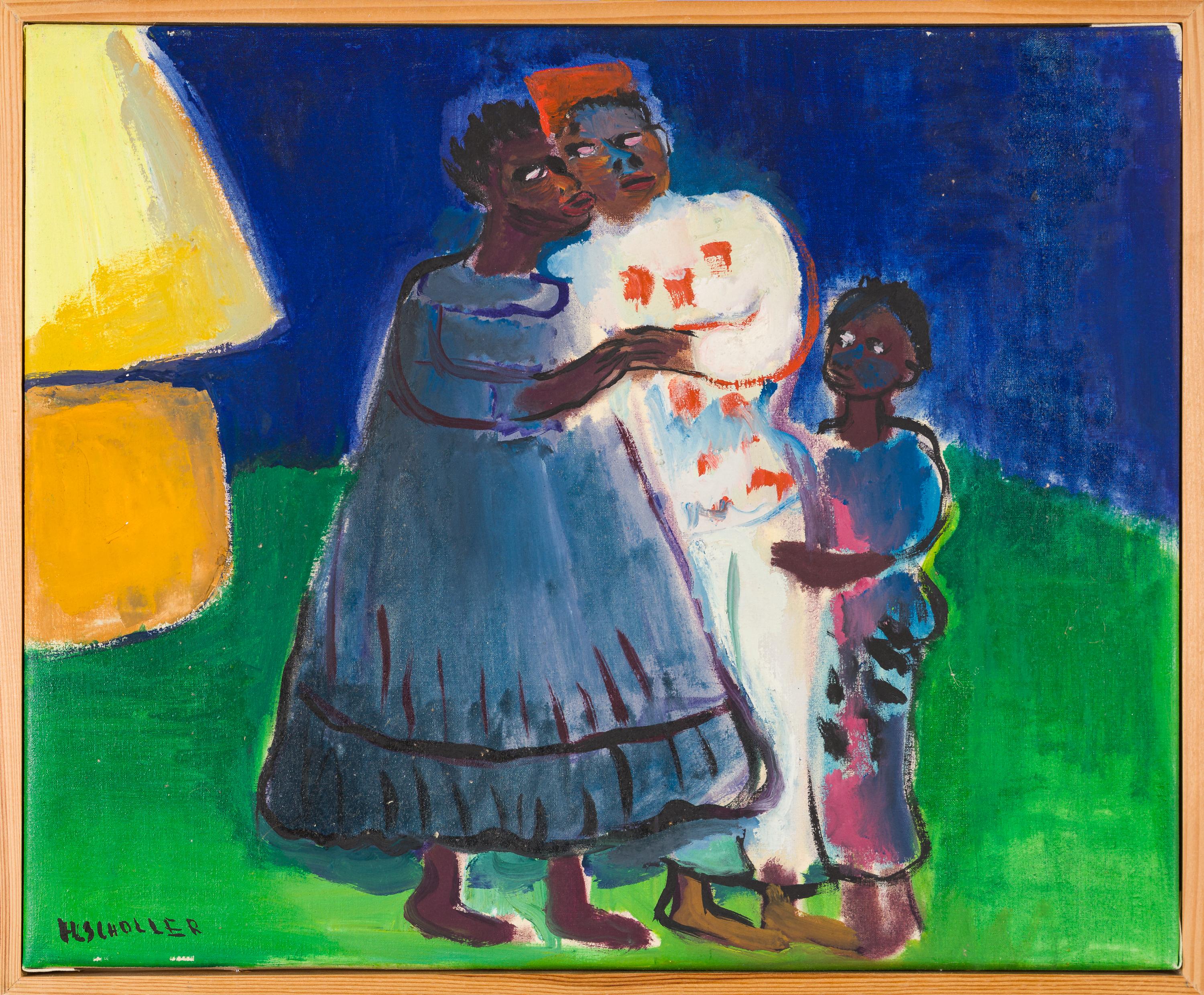 Afrikanischer Tanz - Painting by Helga Scholler