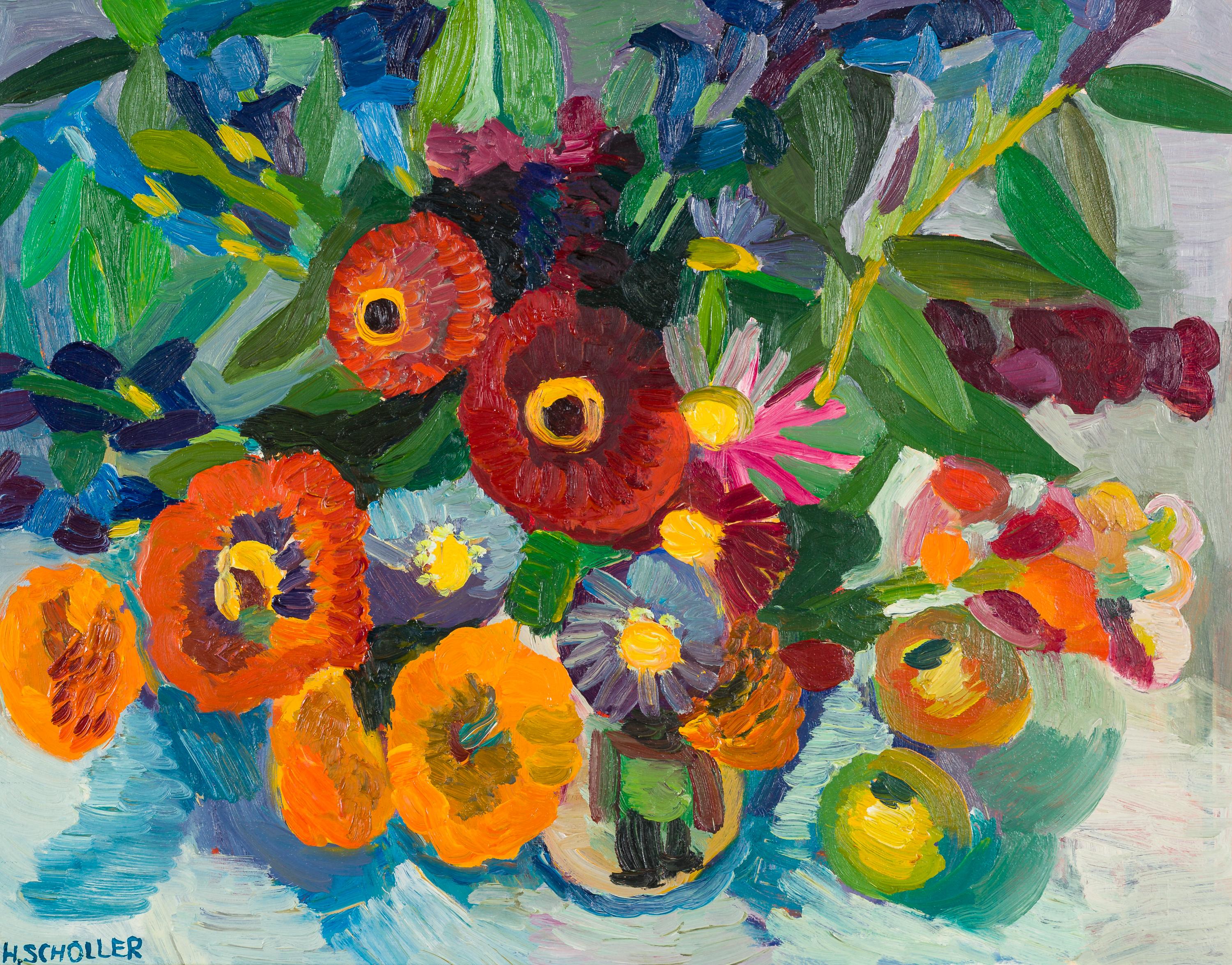 Helga Scholler Still-Life Painting - Blumenstillleben