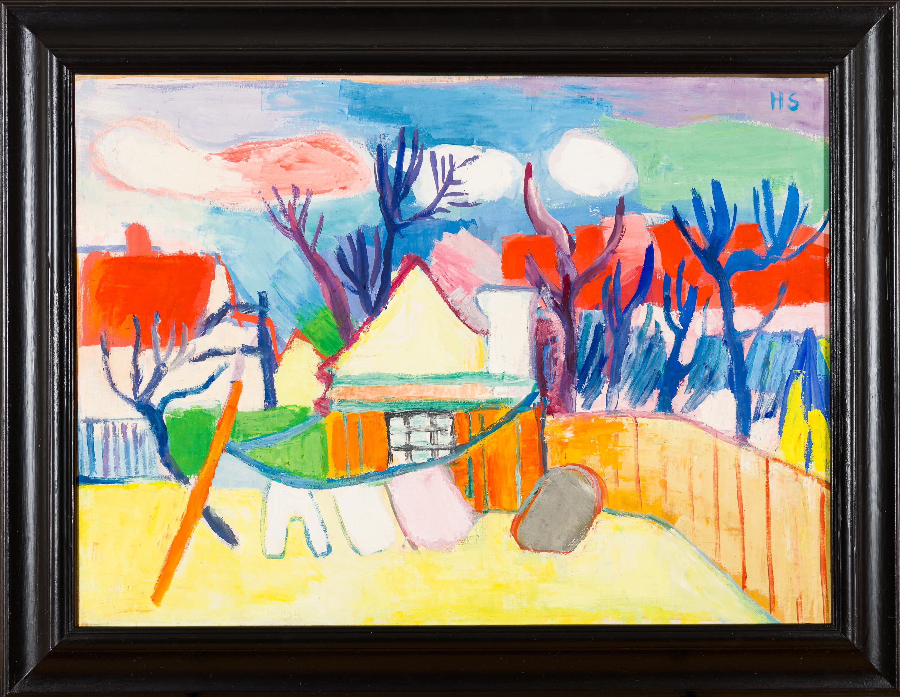 Hinterhof – Painting von Helga Scholler