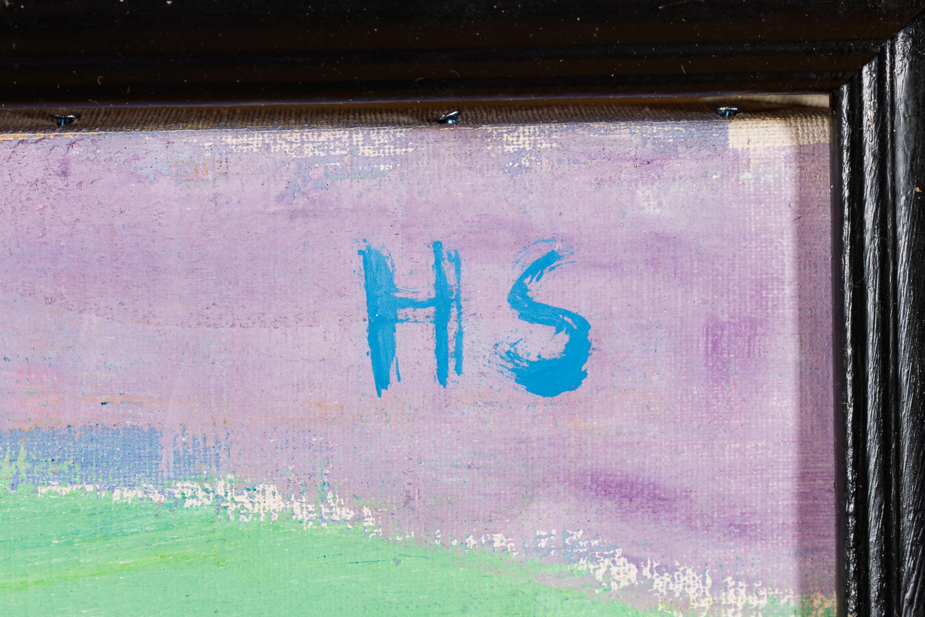 Hinterhof (Moderne), Painting, von Helga Scholler
