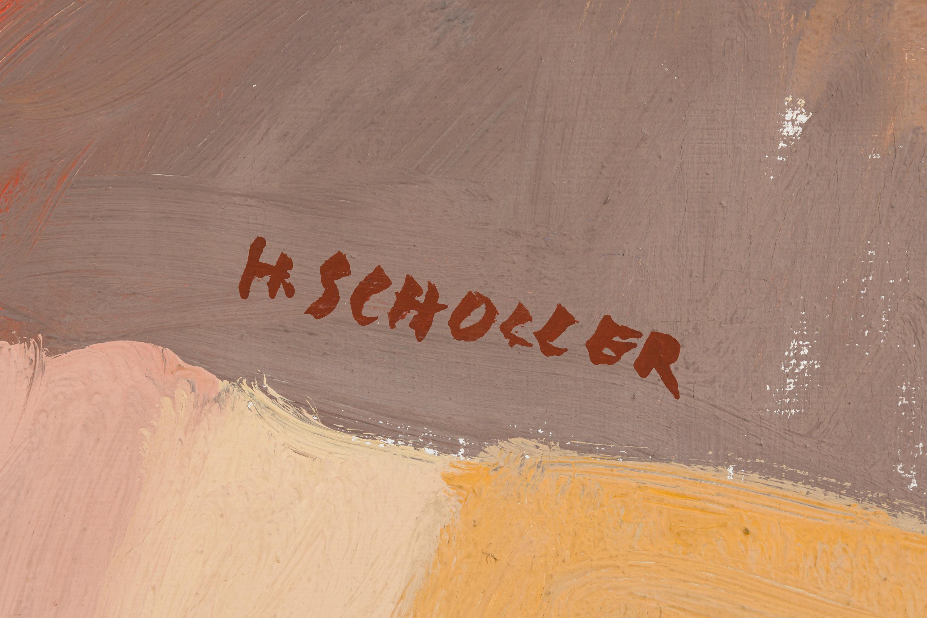 Liegender Akt - Modern Painting by Helga Scholler