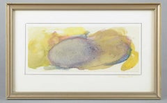Helge Christiansen, Danish painter. Watercolour on paper. Abstract composition.