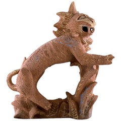 Helge Christoffersen, figura unica e colossale di gatto. Scultura di alta qualità