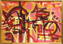 A Vibrant & Large AbEx Painting by Helge Jacobsen